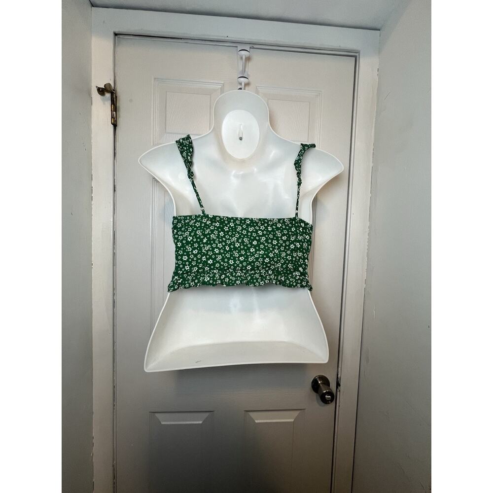 Dress Forum green floral crop top Size M womens - Picture 2 of 6